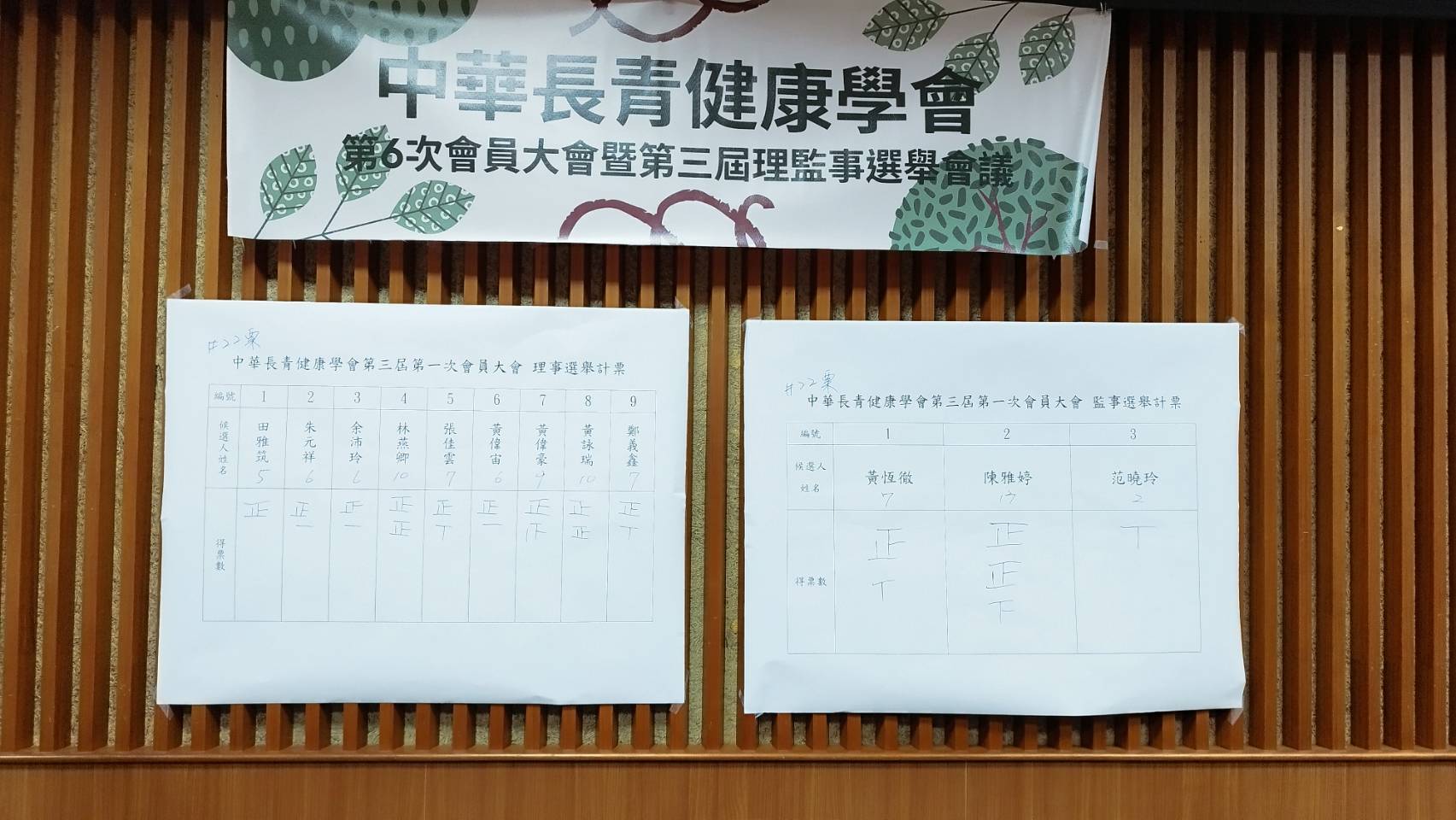 2025/03/15 中華長青健康學會第三屆理監事改選完成